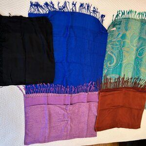 WOMEN's Scarves/Wraps, LOT OF 5